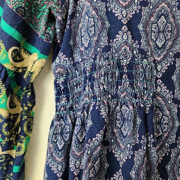 Umgee USA Size Small Peasant Boho Paisley Dress - Picture 3 of 9